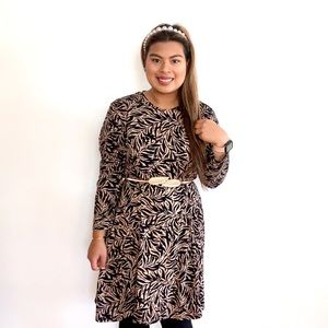 Dark Floral Print Dress